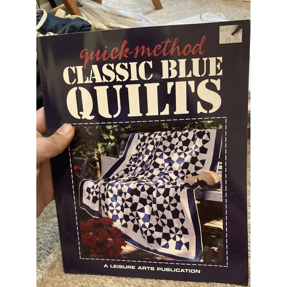 Blue Quilt Patterns Book Quick Method Easy Piecing Beginner Sewing Guide